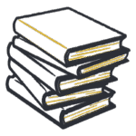 Five books stacked on top of each other to represent investment research and due diligence.