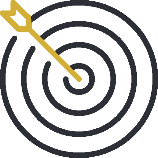 Bullseye Icon symbolizing customized and tailored investment portfolios.