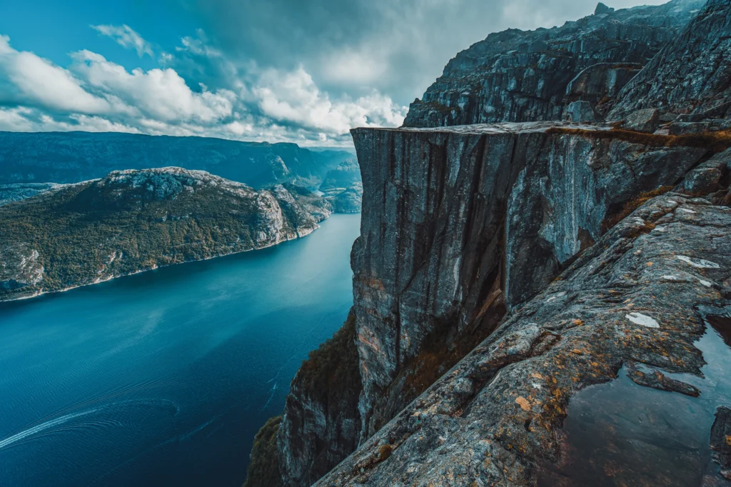 Scenic Norwegian fjord representing Viking Capital Corp.'s roots.